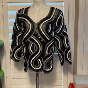 Black and White Women's Blouse